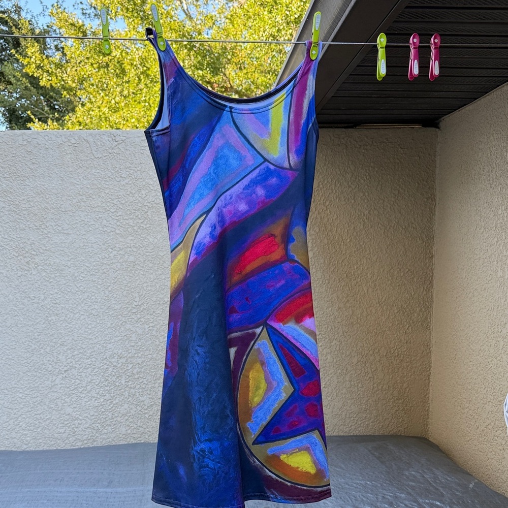 Colorful Abstract Mini Dress